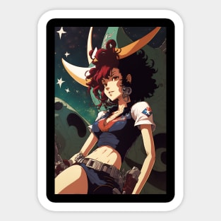 Hot Anime Girl Space Cowboy Ranger Sticker